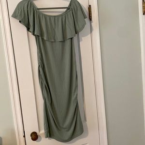 NWT. Never worn L Sage Green Maternity Dress.